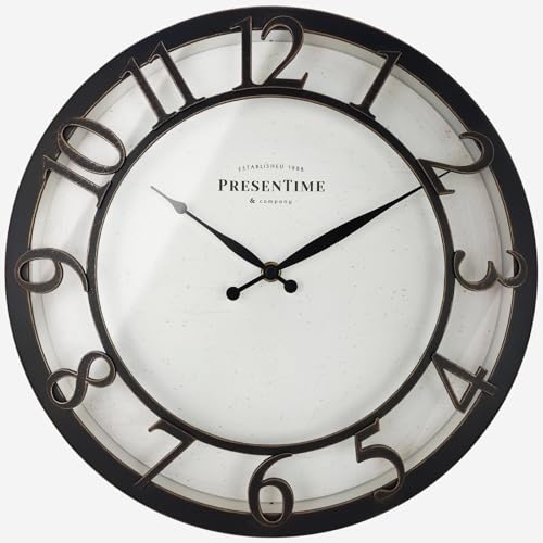 13" Farmhouse Series Wall Clock | Vintage Style, Retro Clock, Silent No Ticking, For Living Room, Dining Room, and Bedroom, Oil Rubbed Bronze Finish - color: Oil Rubbed Bronze / Antique White, size: 13 inch