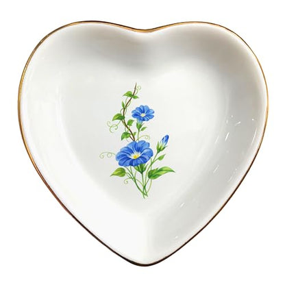 Birth Month Flower Ring Jewelry Dish Tray-Floral Ring Holder for Hippie,Nature,Pace-Birthday Gifts for Mom,Mother-in-law,Step Mom,Aunt,Grandma,Sister,Friends (9 - September (Morning Glory)) - style: 9 - September (Morning Glory)