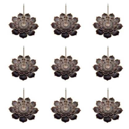 Incense Holder with Incense Stick Tray,Multi-Functional Incense Burner and Stick Holder Combo (9, Black) - color: Nine Black