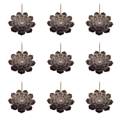 Incense Holder with Incense Stick Tray,Multi-Functional Incense Burner and Stick Holder Combo (9, Black) - color: Nine Black