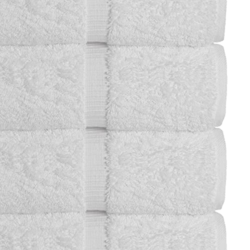 Chakir Turkish Linens 6 Piece Hand Towels, 100% Cotton Luxury Turkish Towels for Bathroom, Soft Absorbent Hand Towel Set, 16 x 30 Inches, White - color: White