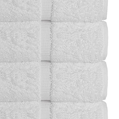 Chakir Turkish Linens 6 Piece Hand Towels, 100% Cotton Luxury Turkish Towels for Bathroom, Soft Absorbent Hand Towel Set, 16 x 30 Inches, White - color: White