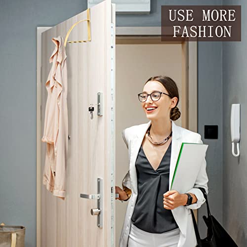 Hotop 2 Pcs Over The Door Hooks, Clothes Hanger, Over Door Hanger, Champagne Gold - color: Champagne Gold
