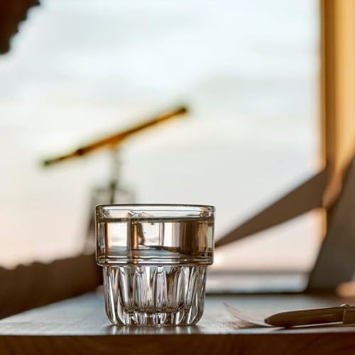 Libbey Everest Stackable Glassware Set, 12-Piece Mixed Drinkware with 9 oz Small Rocks, 12 oz Large Rocks, and 14 oz Tall Juice Glasses, Durable Lead-Free Restaurant-Quality Glass - color: 12 - Everest