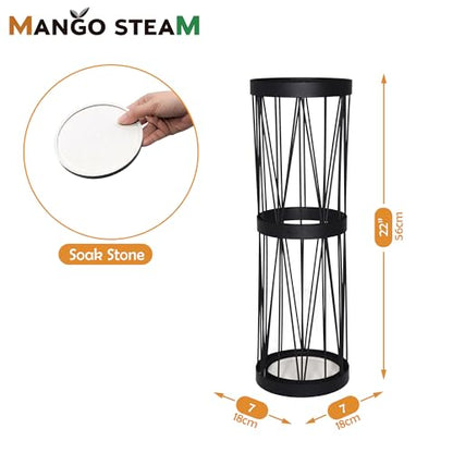 Mango Steam Pluvian™ Soakstone™ Umbrella Holder (Tall, Black) - color: Black, size: Tall Round