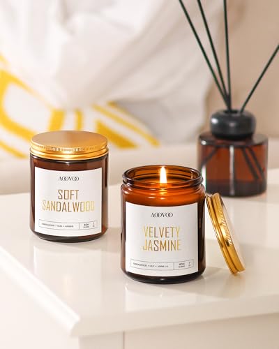 AOOVOO Candle Set - 4PC Scented Candles, 28 oz Soy Candles, Soy Candle for Home Scented, Lavender/Sandalwood/Jasmine/Sage - style: Lavender/Sandalwood/Jasmine/Sage