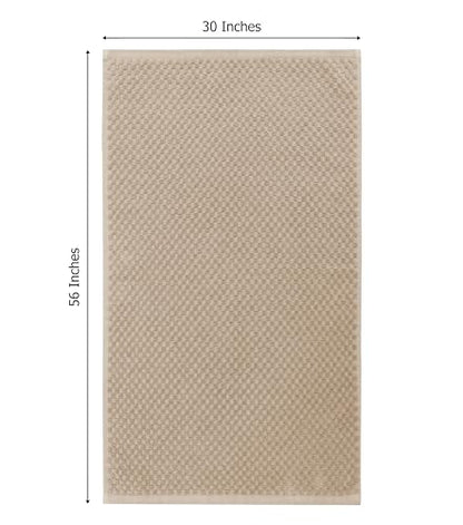 COTTON CRAFT Euro Spa Waffle Weave Bath Towels - Set of 4 Linen Towels | Pure 100% Ringspun Cotton Oversized Luxurious Towel Set - Soft Plush Super Absorbent Low Lint Quick Dry - 30 x 56 inches - color: Linen, size: 4 Pack Bath Towel
