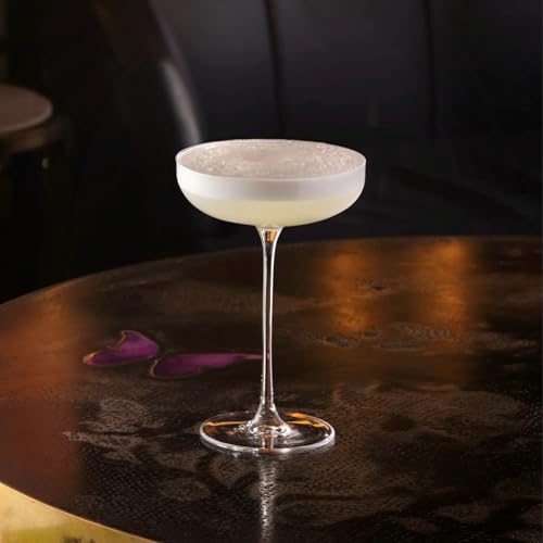 NUDE Savage Coupe Glasses Set of 2 – 7.5 oz Premium Lead-Free Crystal Martini Glasses – Modern Coupe Style Cocktail Glasses for Martini, Shaken & Stirred Drinks - color: Savage Coupe