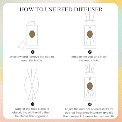 M&SENSE 10.14 oz Large Reed Diffuser Set | Sandalwood Vanilla Scent Oil Diffuser with Sticks | Hotel Collection Non-Toxic Essential Oil |for Bedroom Bathroom Living Room - color: Sandalwood Vanilla, size: 300ml