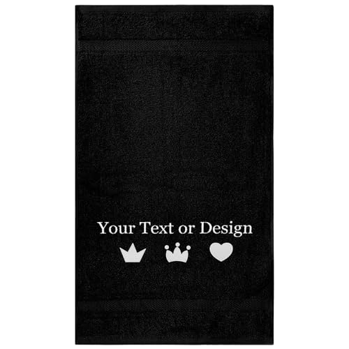 Personalized Bath Towel - Custom Turkish Cotton Towels with Embroidered Name, Monogram - Soft & Absorbent Bath Sheet - Black, 30"x60" (1 Pack) - color: Black, size: Bath Sheet (30"x60")