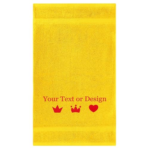 Personalized Passion Bath Sheet Towel with Name, Monogram - 30"x60" Highly Absorbent & Super Soft Turkish Cotton Bath Towels for Bathroom, Gym & Hotels - Yellow - color: Yellow, size: Bath Sheet (30"x60")