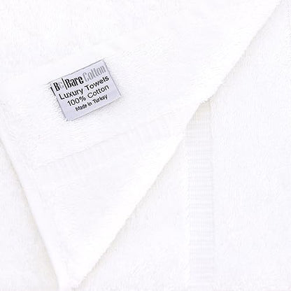 Monogrammed Hand Towel, Personalized Gift, Set of 2- Silver Block Letter Embroidered Towel - Extra Absorbent 100% Turkish Cotton - Soft Terry Finish - Initial S White - color: White & Silver, size: Initial S