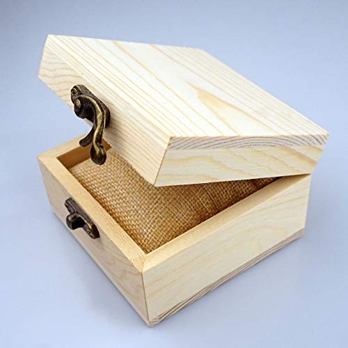 Wooden Box for your Gift Jewelry Watch Unfinished Wood Box (Wooden) - color: Wooden