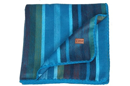 Alpaca Wool Throw Blanket 95 x 65 Inches | Large Warm Ultra-Soft Blanket | Hypoallergenic, Breathable, Non-Itchy Alpaca Wool Fabric | (Turquoise Blue, Queen (95" x 65")) - color: Turquoise Blue, size: Queen (95" x 65")