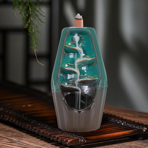 Backflow Incense Holder, Ceramic Burner Waterfall, Aromatherapy Ornament, Home Decor