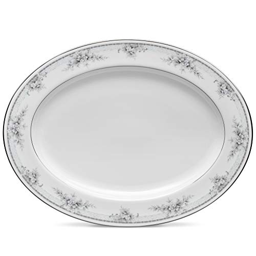 Noritake Sweet Leilani Oval Platter, 14-inches, White - size: 14"