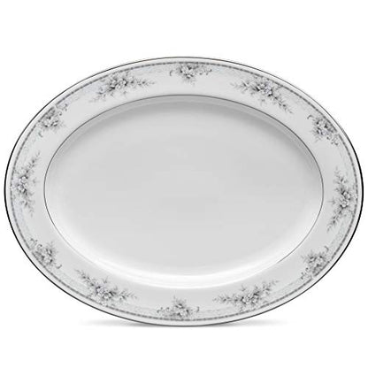 Noritake Sweet Leilani Oval Platter, 14-inches, White - size: 14"