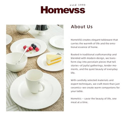 HomeVss, New Bone China Embossed Rain Drops 40pc Dinnerware Set - color: Rain Drops, size: Service for 8 - 40pc Set