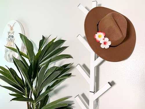 Coat Rack & Hat Rack – Modern Design – Wall Mounted – Stylish – (White) - color: White