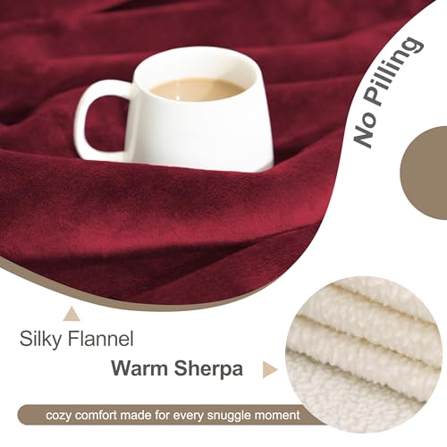 gogobunny Waterproof Bed Blanket, Reversible Sherpa Fleece Throw Blanket for Dog Puppy Cat, Furniture Cover Protects Bed Couch Sofa from Liquid Pee and Pet Fur (Romantic Red, 25x35 inches) - color: Romantic Red, size: 25x35 inches