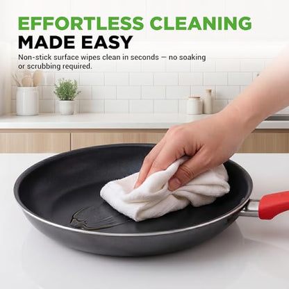 NutriChef 21-Piece Nonstick Cookware Set - PTFE/PFOA/PFOS Free Heat Resistant Lacquer Kitchen Ware Pots Pan w/ Cool-Touch Handles, Saucepan, Fry Pans, Lid, Bakeware, For Gas Electric Ceramic Cooktops - size: 21-Piece Set