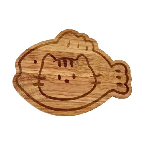 Kitchen Board Multipurpose Wooden Cutting Board for Household Bread Cat Shape, Fish Shape