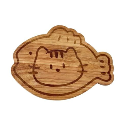 Kitchen Board Multipurpose Wooden Cutting Board for Household Bread Cat Shape, Fish Shape