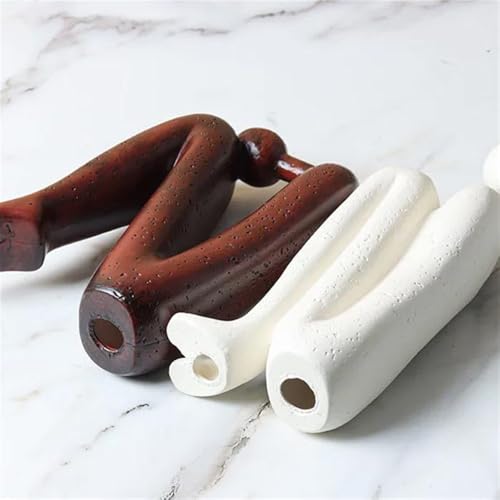 Ceramic Ornaments Living Rooms Bedrooms Bookend Crafts Home Decoration Accessories(Rust red)