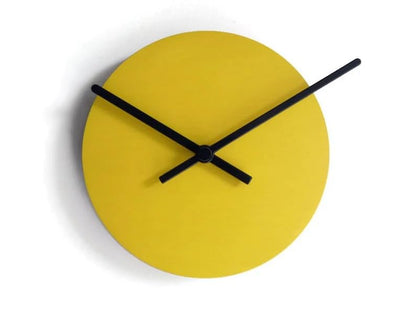 Minimalist Wooden Wall Clock, Natural Wood Round Clock with Black Hands, Modern Silent Non-Ticking Wall Clock for Living Room Bedroom Office Kitchen, 12 Inch