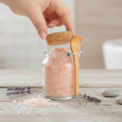 Sugar Scrub Containers, Bath Salt Jar, Spice Jars with Bamboo Spoon, Body Scrub Containers, 8oz Sugar Scrub Jars, Homemade Butter Container W/ Labels and Cleaning Brush, 12 Pack - color: 12 pack