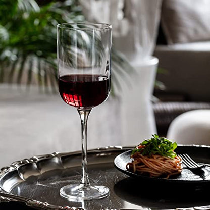 KROSNO Red Wine Glasses Set of 6, 11.8 oz, Glamour Collection | Wine Tumbler, Lead-Free Crystal Glassware, Drinking Glasses, Elegant Cups, Home & Restaurant, Dishwasher Safe - style: Wine 11.8 oz (Set of 6)