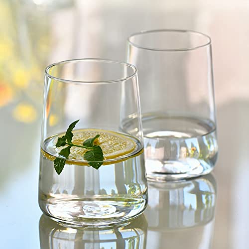 Krosno Water Glasses Set of 6, 16.6 oz, Infinity Collection | Glass Tumblers, Lead-Free Crystal Glassware, Juice Glasses, Water Glass Set, Dishwasher Safe, Made in Europe - size: 6 Count (Pack of 1)