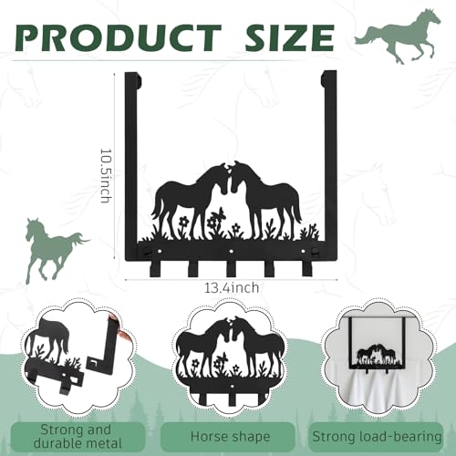 Reallnaive Horse Over the Door Hooks Bathroom Decor Hanger Wall Mount Rack Holder for Towel, Hat, Coat, Cloth, Keychain, Bag, Christmas Party Gift - style: Horse