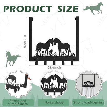 Reallnaive Horse Over the Door Hooks Bathroom Decor Hanger Wall Mount Rack Holder for Towel, Hat, Coat, Cloth, Keychain, Bag, Christmas Party Gift - style: Horse
