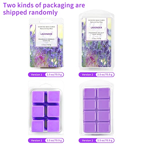 Wax Melts, Scented Melts Cubes for Wax Warmers, 4 x 2.5 oz | Summer Flower Scent Wax Melts - Rose, Lavender, Jasmine, Cherry, Home Fragrance Decor