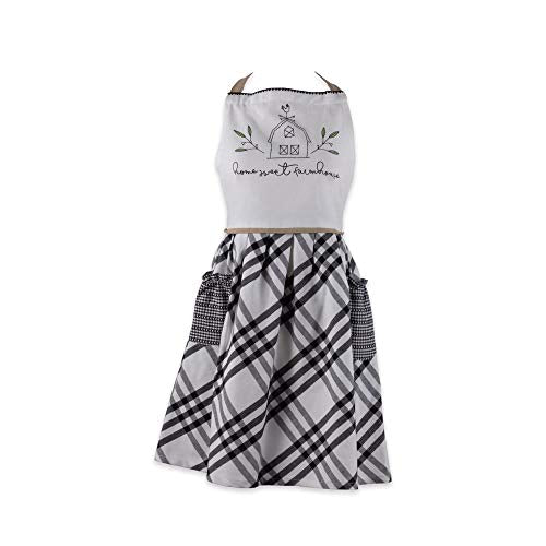 DII Home Sweet Farmhouse Kitchen Collection, Apron, Black - color: Black, size: Apron