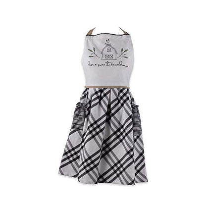 DII Home Sweet Farmhouse Kitchen Collection, Apron, Black - color: Black, size: Apron