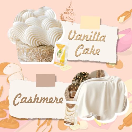 SCENTORINI Wax Melts, Scented Wax Cubes for Warmer, Fall Scents 8 Pack | 4 Cashmere & 4 Vanilla Cake Soy Wax Melts, Home Fragrances New Year, Valentine's Day Gifts Set for Family, Lovers - size: 4 Cashmere & 4 Vanilla Cake
