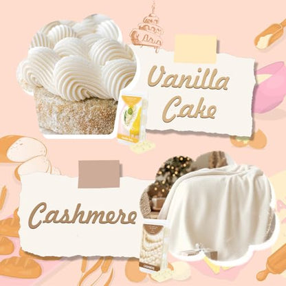 SCENTORINI Wax Melts, Scented Wax Cubes for Warmer, Fall Scents 8 Pack | 4 Cashmere & 4 Vanilla Cake Soy Wax Melts, Home Fragrances New Year, Valentine's Day Gifts Set for Family, Lovers - size: 4 Cashmere & 4 Vanilla Cake