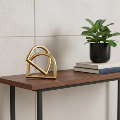 HomeRoots 6" Gold Iron Abstract Modern Tabletop Sculpture