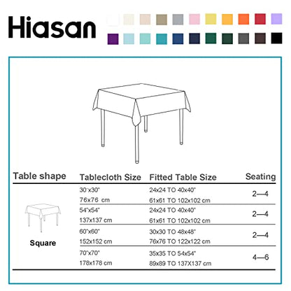 2 Pieces Turquoise Square Tablecloth, 30 x 30 Inch | Water Resistant, Wrinkle Resistant, Spillproof, Washable Fabric Polyester Table Cloth for Dining/Spring/Banquet/Party/Picnic - color: Turquoise, size: 30"x30"|2 Pack