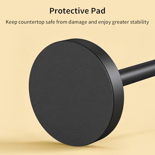 3.9lbs Heavy Duty Paper Towel Holder Countertop Weighted Base Black | Stainles Steel,Modern Standing Countertop Dispenser for Kitchen,Easy One-Handed Tear - color: Black