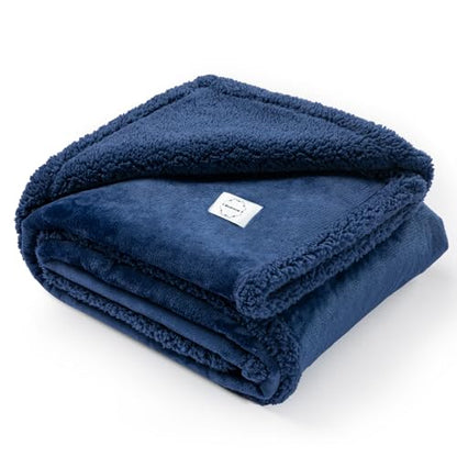 Waterproof Dog Throw Blanket Reversible Pet Fleece Blankets Bed Cover Dark Blue Puppy Blankets Leakproof Sofa Couch Washable Cover Cat Pet Blanket for Warm-Navy Blue,S-40x28in - color: Navy Blue, size: S-71*100cm(28*40in)