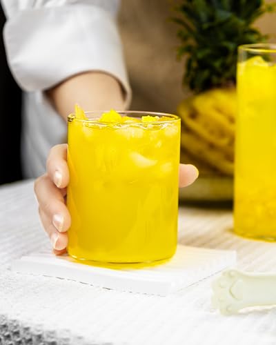 LUXU Drinking Glasses 15 oz,4pc Thin Highball Glass,Clear Short Beer Glass | Lead-Free Glassware,Clear Everyday Drinkware,Water Glasses,Mojito Glass Cups,Bar Glassware,and Mixed Drink Cocktail Glass Set - style: 15 OZ highball glass