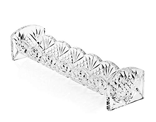 Godinger Dublin Cracker Tray, Snack Dish, Crystal Serving Tray for Crackers, Appetizers, Snacks & Entertaining
