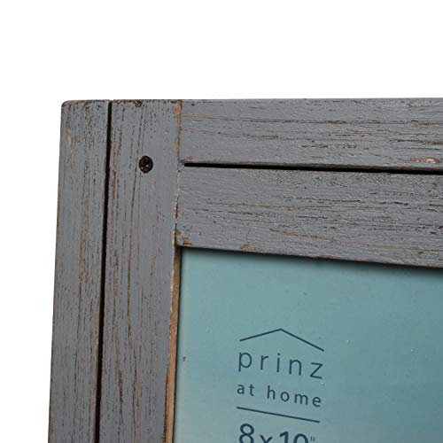 Prinz Homestead 8-inch by 10-inch Rustic Wood Frame in Distressed Gray Finish, Set of Two Frames - color: Distressed Gray
