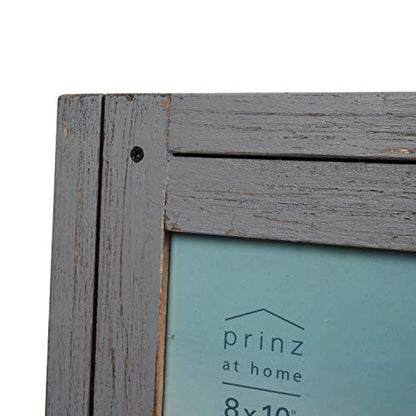 Prinz Homestead 8-inch by 10-inch Rustic Wood Frame in Distressed Gray Finish, Set of Two Frames - color: Distressed Gray