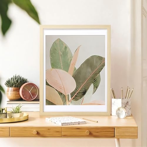 Picture Frame, Set of 6 12x16 Natural, Poster Frame with Plexiglass, Tabletop & Wall Mount, Ideal Gift for Any Occasion - color: Natural, size: 12x16
