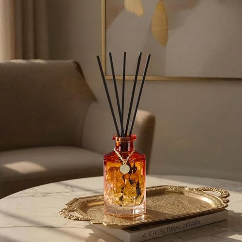 Reed Diffuser Set,Sunshine Lavender Luxury Scented Diffuser with Sticks Long Lasting Home Fragrance for Bathroom Shelf Decor 6.09 fl oz (180ml)
