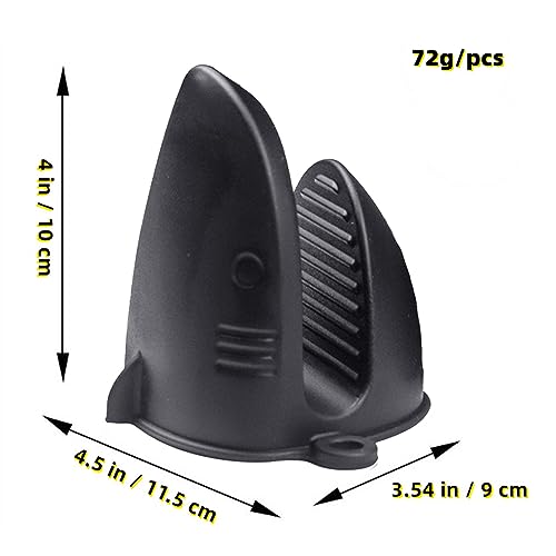 Oven Mitts，Mini Oven Gloves Silicone Heat Resistant Cooking Pinch Mitts Potholder for Air Fryer Kitchen Cooking & Baking (Black) - color: Black